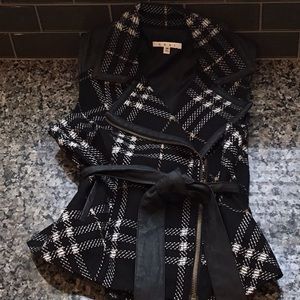 CAbi Plaid Grid Vest, Medium